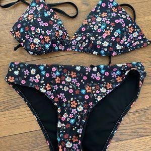 floral bathing suit set